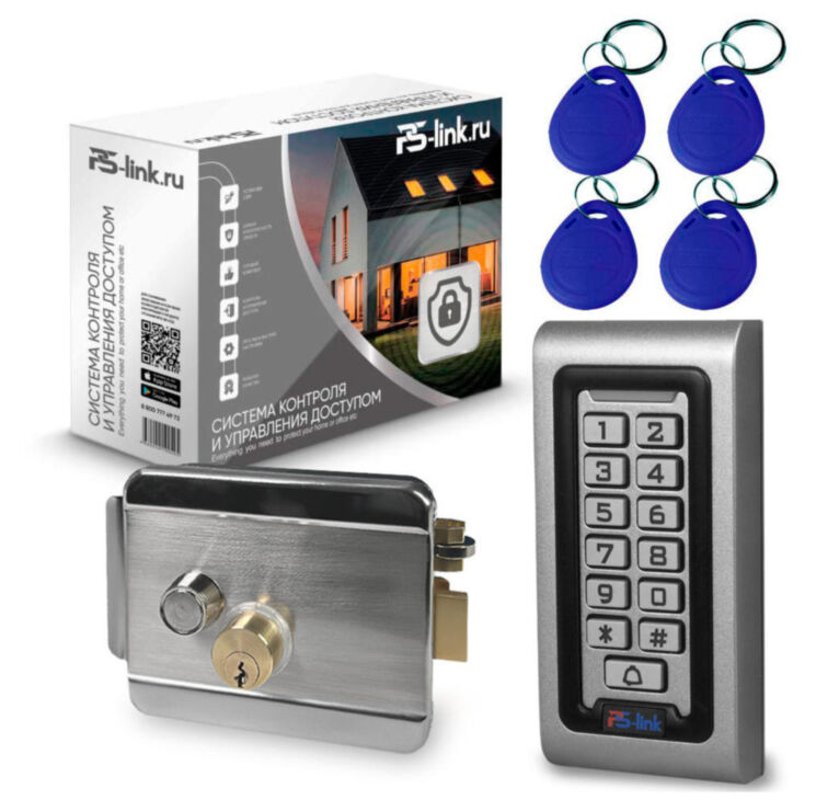 Система СКУД KIT-S601EM-WP-W-SSM на 1 дверь, кодовая панель, WIFI, 125кГц EM-Marine, замок никелевый