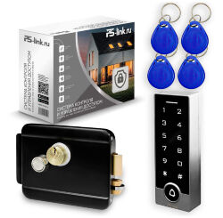 Комплект СКУД  KIT-TB2EM-WP-B эл. механический замок, сенсорная панель, RFID, металл