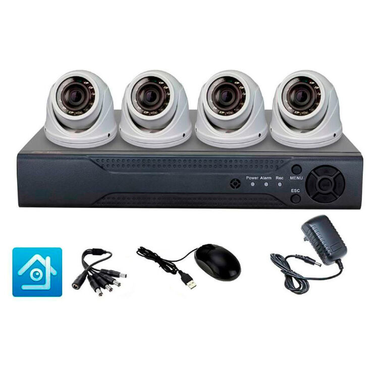 Комплект видеонаблюдения AHD 5Мп KIT-A504HDV-NC 4 камеры, антивандальный, без кабеля
