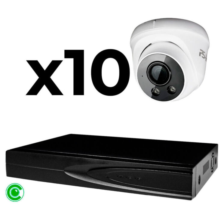 Комплект видеонаблюдения IP 8Мп KIT-A810IP-ST 10 камер для помещения, аналитика, детекция человека, область вторжения