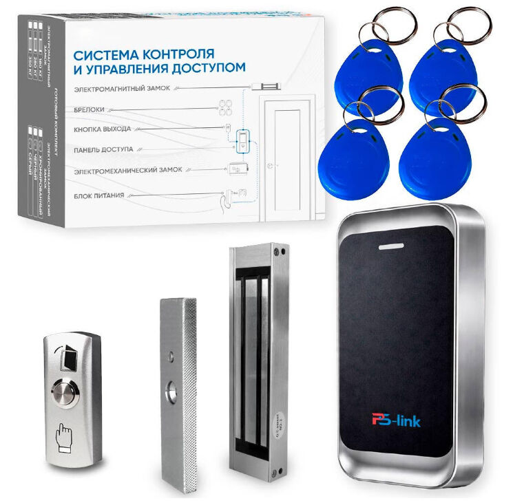 Комплект СКУД KIT-MT1301EM-WP-180 до 10000 пользователей, металл, тип EM-marine, магнитный замок 180 кг
