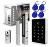 Система СКУД KIT-T12EM-280 электромагнитный замок 280 кг НО типа, панель сенсорная, 2000 карт, для помещения