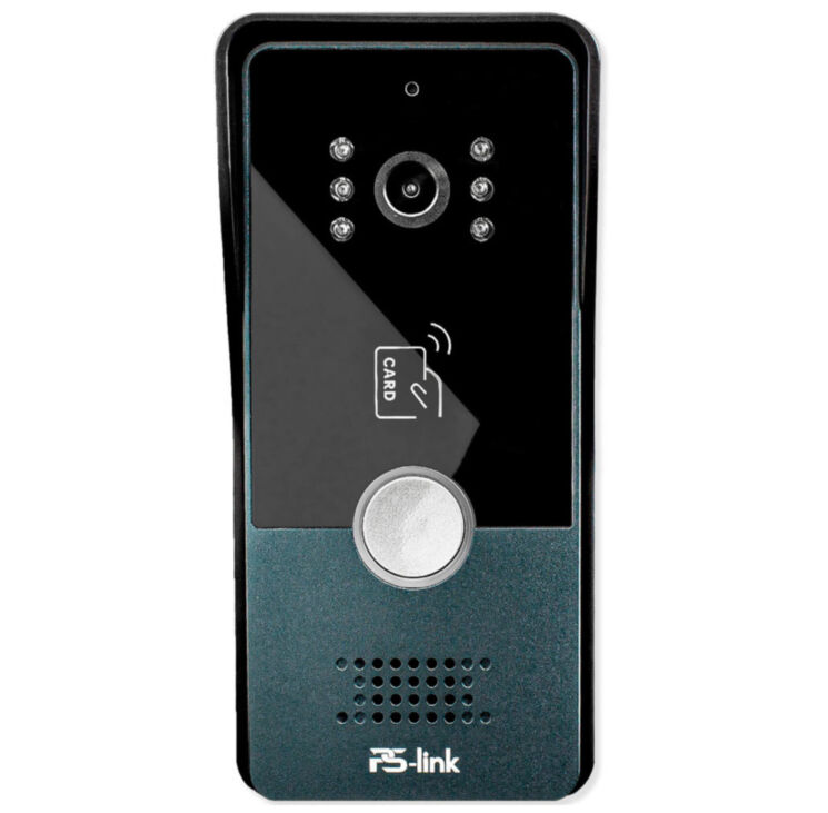 Вызывная панель для видеодомофона Ps-Link PS-306IC-B цифровая IP с Mifare картами, реле замка, металлическая