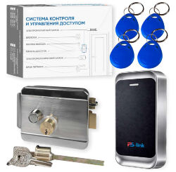 Комплект СКУД  KIT-MT1301EM-WP-SS до 10000 пользователей, металл, тип EM-marine, механический замок с никелевым покрытием